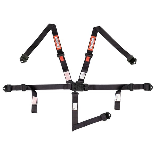 RACEQUIP YOUTH LATCH & LINK 5 POINT RACING HARNESS SET